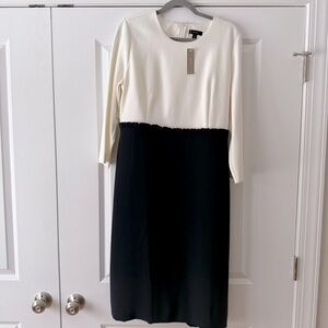 NWT J.Crew Dress, Ivory and Navy, Size 16 Tall